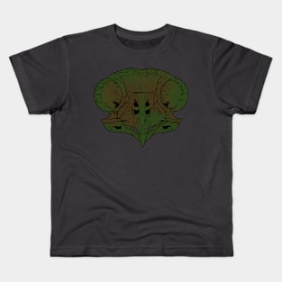 Owl Skull  Aged Moss Algae Kids T-Shirt